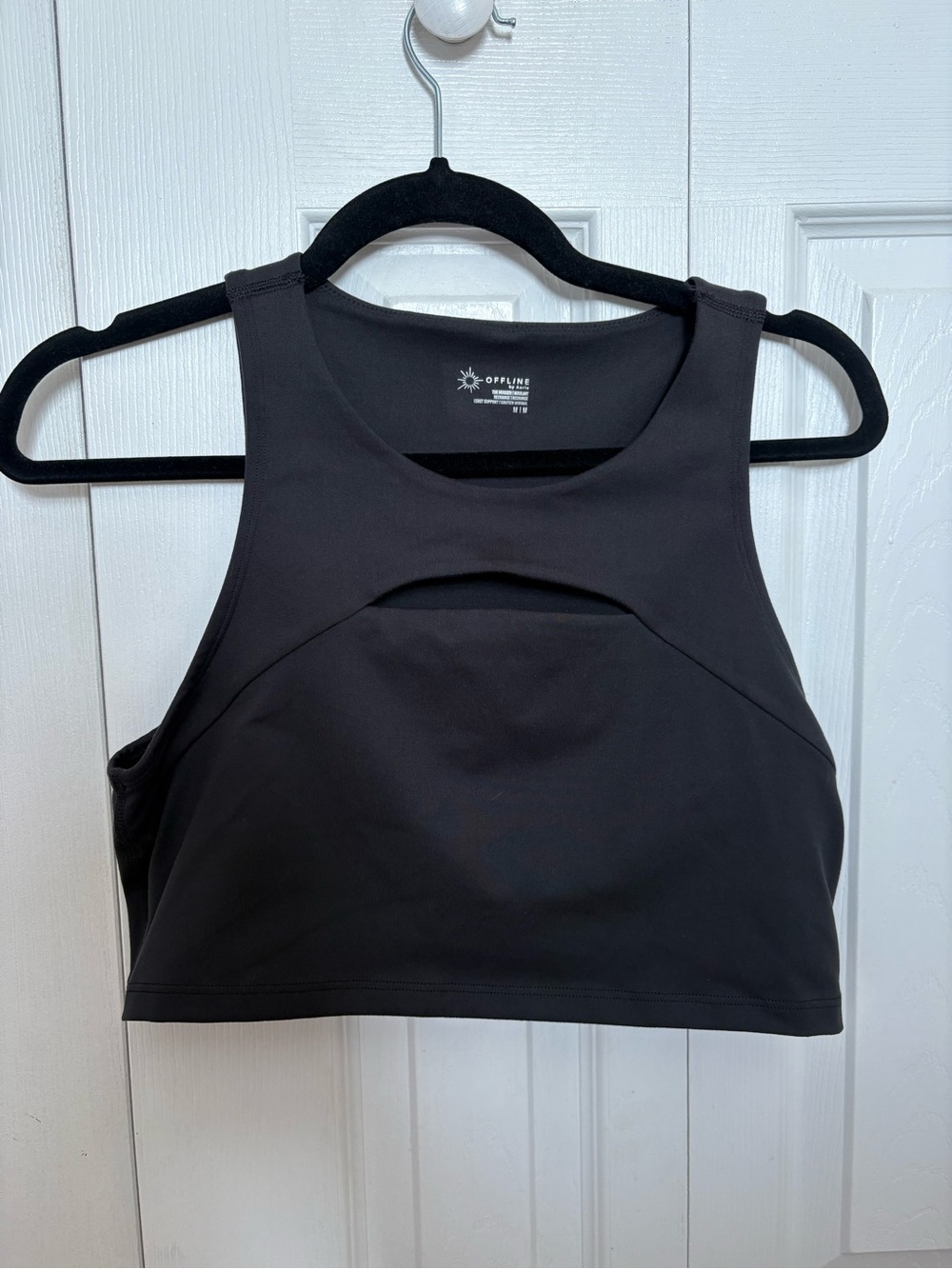 Aerie OFFLINE “The Hugger” Cutout Sports Bra/Crop Top